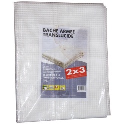 Bache armée découpable - polyéthylène - transparent - 2 x 3 m