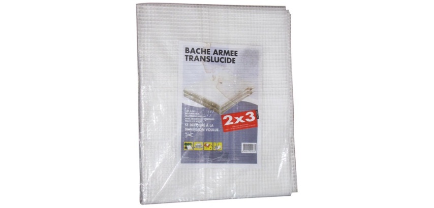 Bache armée découpable - polyéthylène - transparent - 2 x 3 m