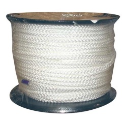 Tresse polypropylène - 8 fuseaux - 3 mm - bobine - 100 m - blanche