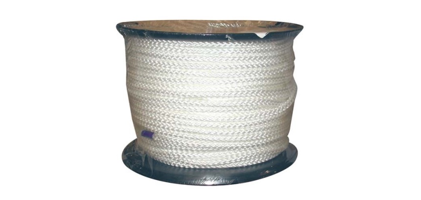 Tresse polypropylène - 8 fuseaux - 3 mm - bobine - 100 m - blanche