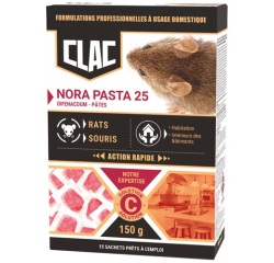 Appât pâte - Nora pasta 25 - rats et souris - action rapide - 150 g