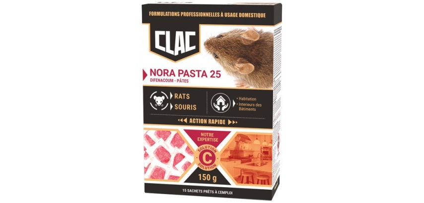 Appât pâte - Nora pasta 25 - rats et souris - action rapide - 150 g