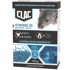 Appât céréales - Strong 25 - rats et souris - spécial espèces résistantes -