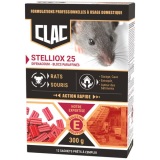Appât bloc  - Stelliox 25 - rats et souris - action rapide - 300 g - 12 blo