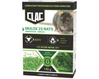 Appât céréales - Mulox 25 - rats - action rapide - 150 g - 6 sachets de 25