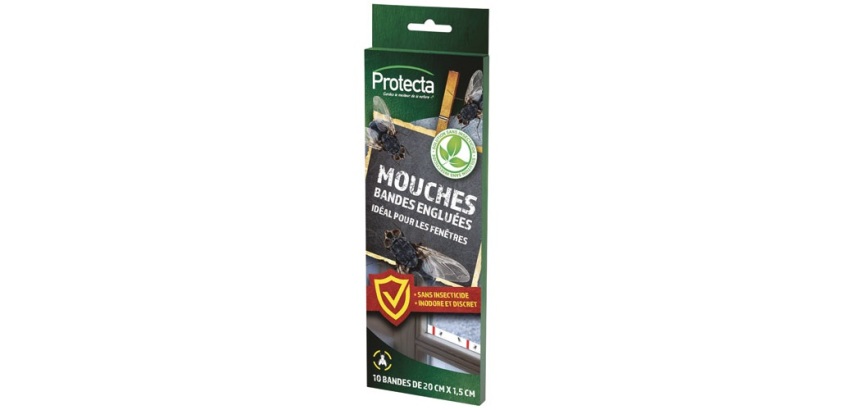 Insecticide mouches - bande fenêtre - Lot de 10