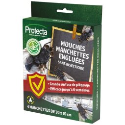 Manchette engluée anti-mouches Protecta - Lot de 4