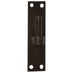 Gond sur platine bout droit - D16 - H 120 mm - 40 x 3 mm - noir
