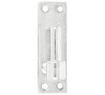 Gond sur platine bout droit - D16 - H 120 mm - 40 x 3 mm - zingué blanc