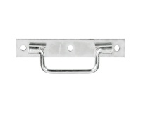 Poignée sur platine bouts carrés - L : 140 mm - zingué blanc