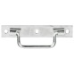 Poignée sur platine bouts carrés - L : 140 mm - zingué blanc