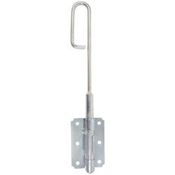 Verrou baïonnette à visser - D14 - L : 398 mm - platine - 90 X 66 x 1 mm -