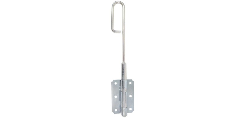 Verrou baïonnette à visser - D14 - L : 398 mm - platine - 90 X 66 x 1 mm -