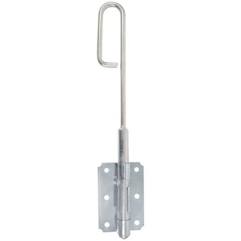 Verrou baïonnette à visser - D14 - L : 398 mm - platine - 90 X 66 x 1 mm -