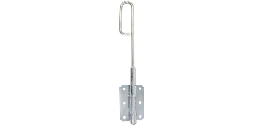 Verrou baïonnette à visser - D16 - L : 502 mm - platine - 95 x 67 x 1 mm -