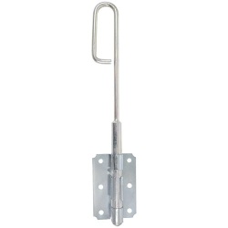 Verrou baïonnette à visser - D12 - L : 200 mm - platine - 80 X 60 x 1 mm -