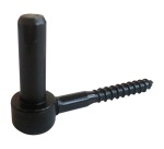 Gond à visser tirefond - D16 - L : 90 mm - d10 - noir