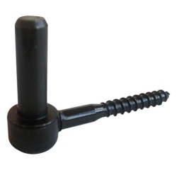 Gond à visser tirefond - D16 - L : 90 mm - d10 - noir