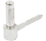 Gond à visser tirefond - D16 - L : 90 mm - d10 - zingué blanc