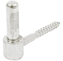 Gond à visser tirefond - D16 - L : 90 mm - d10 - zingué blanc