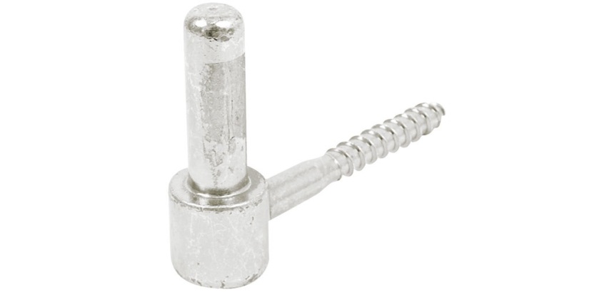 Gond à visser tirefond - D16 - L : 90 mm - d10 - zingué blanc