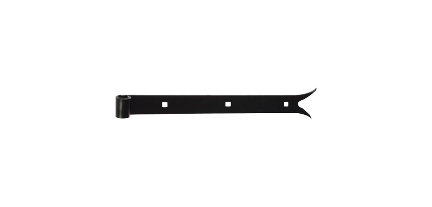 Penture bout queue de carpe - D14 - L : 300 mm - 30 x 4 mm - noir