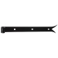 Penture bout queue de carpe - D14 - L : 300 mm - 30 x 4 mm - noir