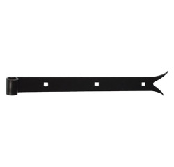 Penture bout queue de carpe - D14 - L : 500 mm - 30 x 4 mm - noir