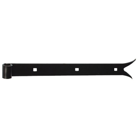 Penture bout queue de carpe - D16 - L : 800 mm - 40 x 5 mm - noir