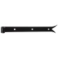 Penture bout queue de carpe - D16 - L : 800 mm - 40 x 5 mm - noir