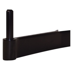 Gond à sceller renforcé - D16 - 130 x 40 mm x 5 mm - noir