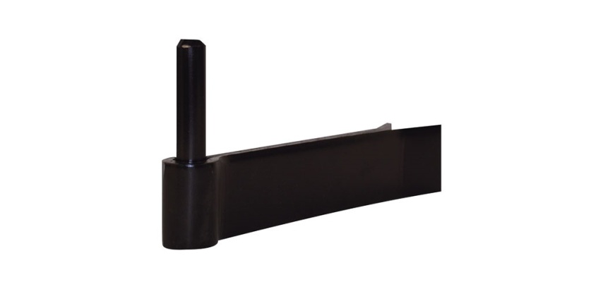 Gond à sceller renforcé - D16 - 130 x 40 mm x 5 mm - noir