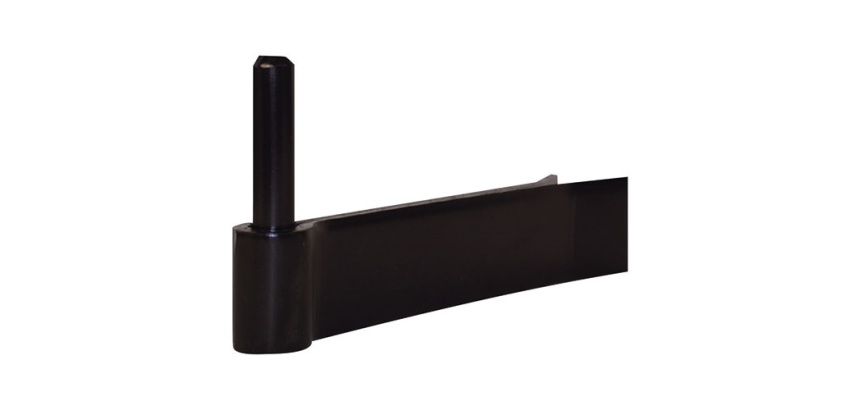 Gond à sceller renforcé - D16 - 130 x 40 mm x 5 mm - noir