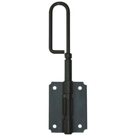 Verrou baïonnette à visser - D12 - L : 200 mm - platine - 80 X 60 x 1 mm -