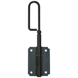 Verrou baïonnette à visser - D14 - L : 398 mm - platine - 90 X 66 x 1 mm -
