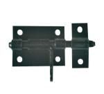 Verrou de box à visser et gâche - L : 80 mm - L : 60 mm - l : 48 mm - noir