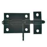 Verrou de box à visser et gâche - L : 80 mm - L : 60 mm - l : 48 mm - noir