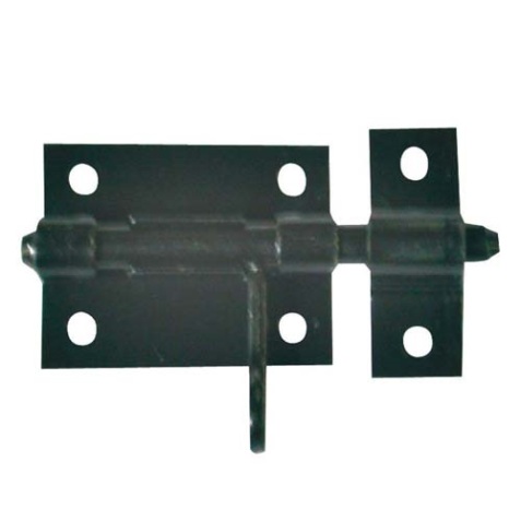 Verrou de box à visser et gâche - L : 80 mm - L : 60 mm - l : 48 mm - noir