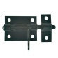 Verrou de box à visser et gâche - L : 80 mm - L : 60 mm - l : 48 mm - noir