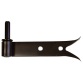 Gond à plaquer bout queue de carpe - axe amovible - D14 - 160 x 35 x 4 mm -