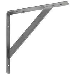 Console renforcée 400 x 400 - 40 x 4 mm - zingué blanc