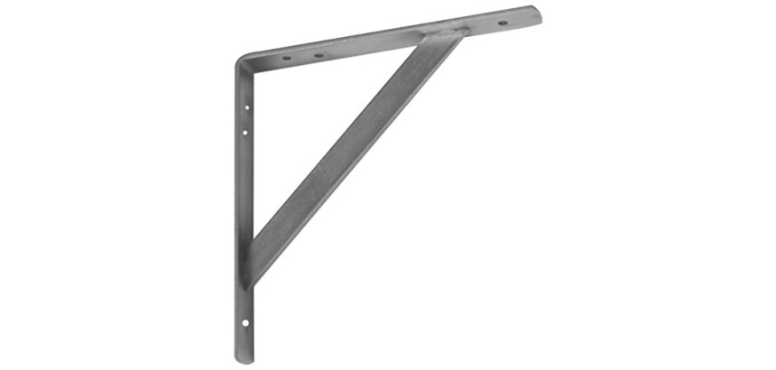 Console renforcée 400 x 400 - 40 x 4 mm - zingué blanc