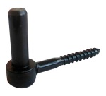 Gond à visser tirefond - D14 - L : 90 mm - d10 - noir