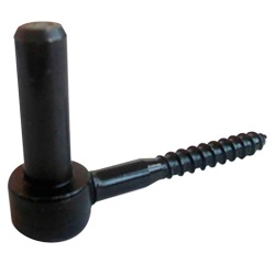 Gond à visser tirefond - D14 - L : 90 mm - d10 - noir