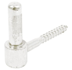 Gond à visser tirefond - D14 - L : 90 mm - d10 - zingué blanc