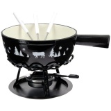 Service à fondue 24 cm Noir - Alpestre