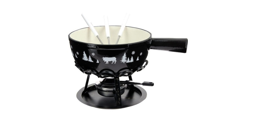 Service à fondue 24 cm Noir - Alpestre