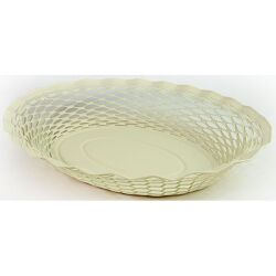 Corbeille à pain 30 x 24 cm Blanc Vanille - Vintage