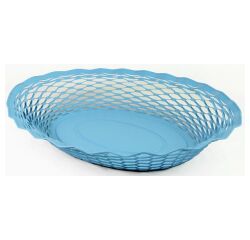 Corbeille à pain 25 x 18 cm Bleu - Vintage