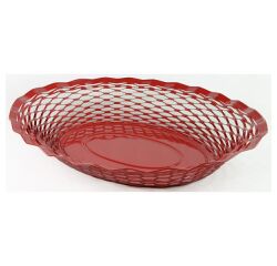 Corbeille à pain 25 x 18 cm Rouge - Vintage